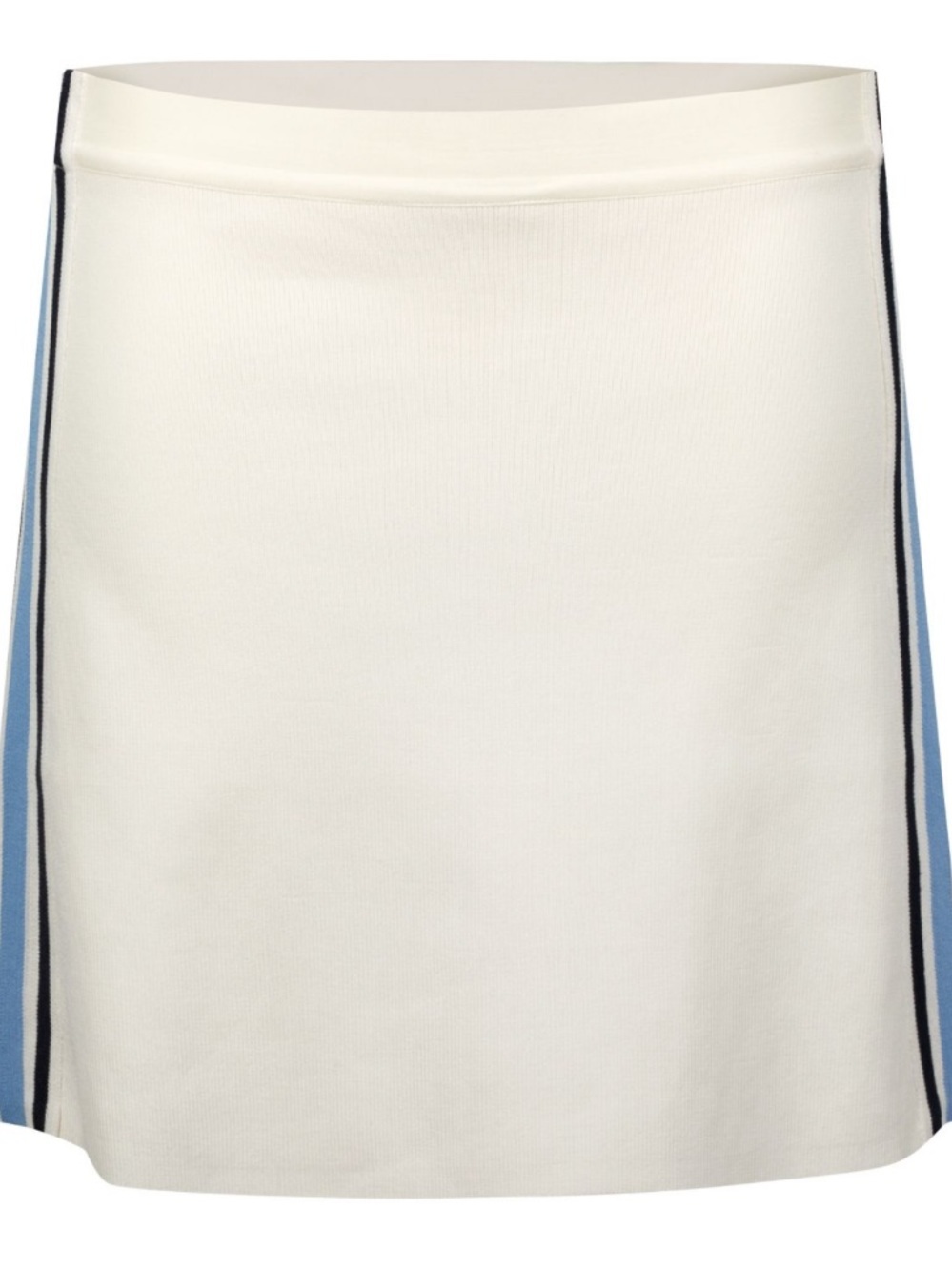 Tory Sport Retro Stripe Performance Tennis Skirt Snow White/Ace Blue NWT Medium